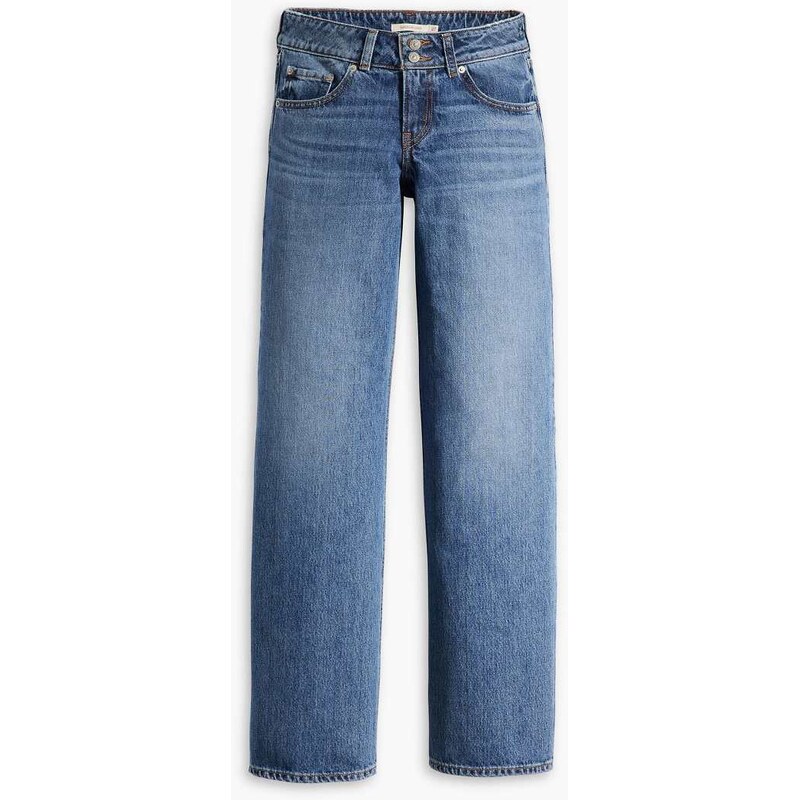 Levis superlow loose jeans in mid blue wash