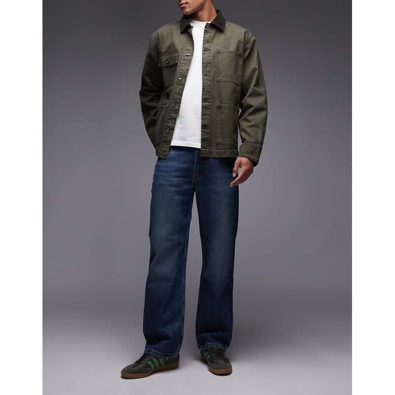 Levis 565 loose jeans in dark wash-Navy