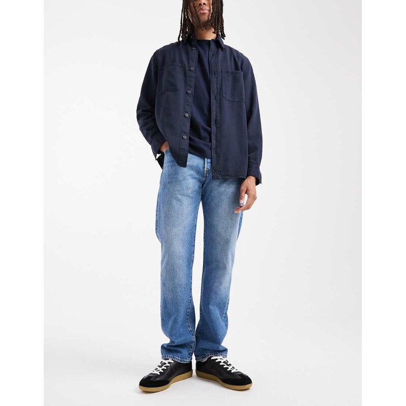 Levis 501 93 relaxed straight jeans in mid wash-Blue