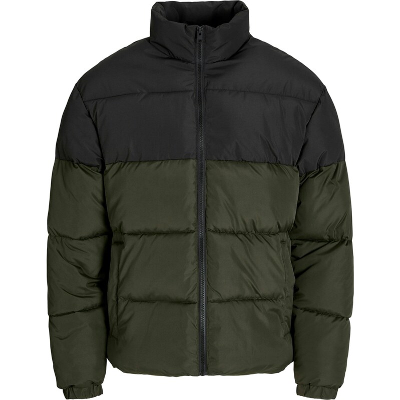 JACK & JONES Zimní bunda Maze tmavě zelená / černá