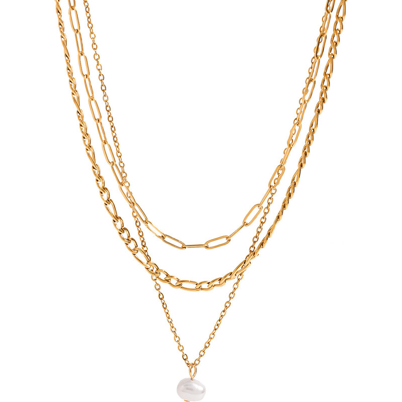 SYLVIENE Trojitý náhrdelník STEPHANIE Gold 108859154
