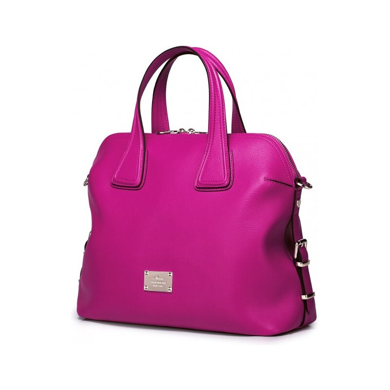 NUCELLE dámská kožená kabelka Luxury Solid růžová