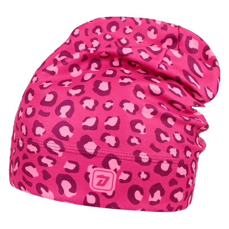 Flísová čepice Dráče - Yetti 58, růžová neon, leopard