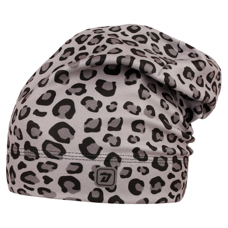 Flísová čepice Dráče - Yetti 55, šedá, leopard