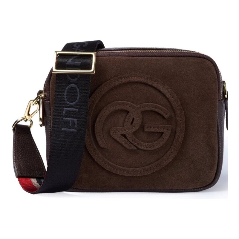 Roberta Gandolfi kabelka cross suede brown 108859648