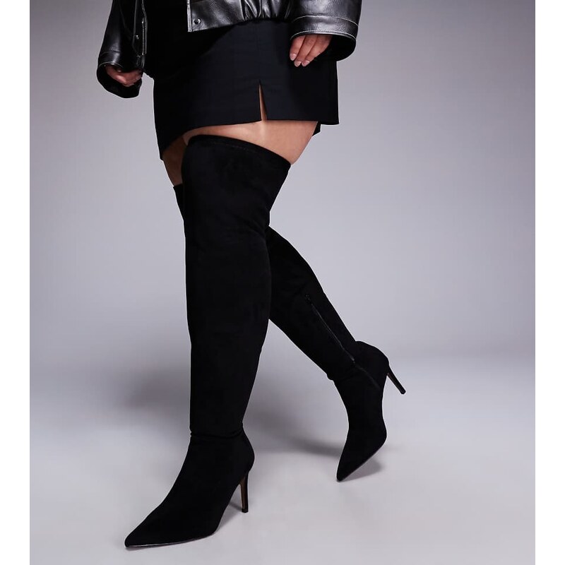 ASOS DESIGN Curve Kalani high-heeled over the knee boots in