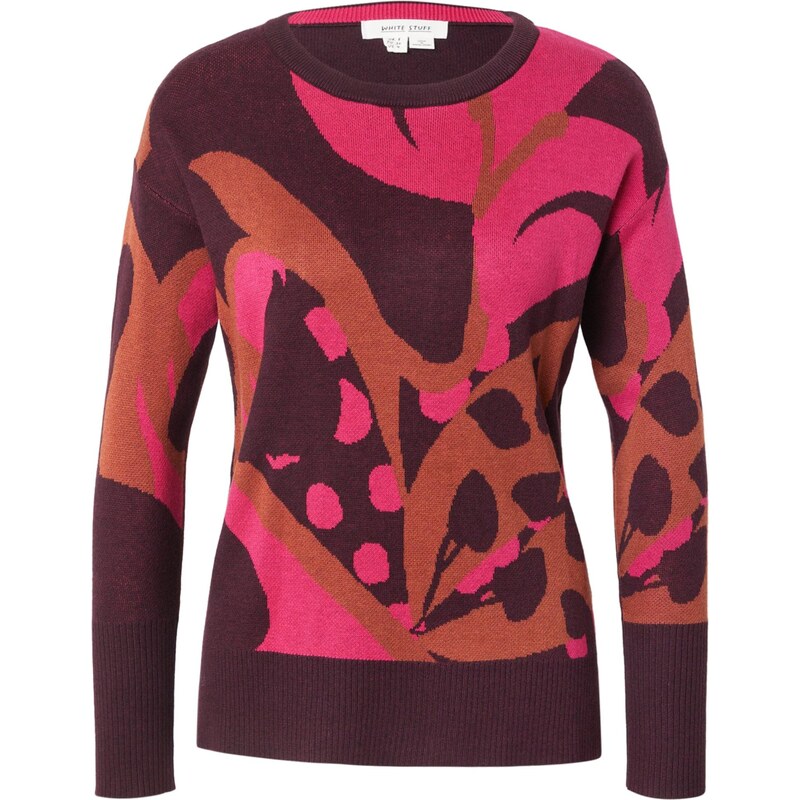 WHITE STUFF Svetr OLIVE koňaková / bobule / pink 108866306