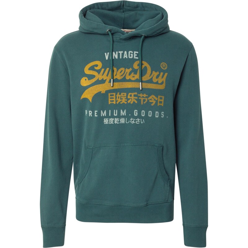 Superdry & Co Mikina DUO CLASSIC kari / smaragdová / bílá