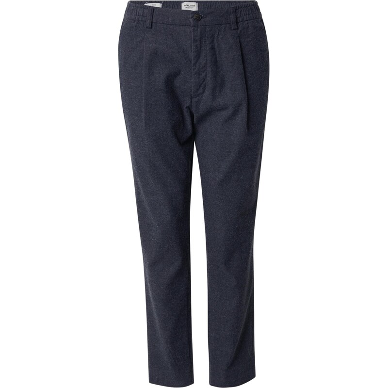 JACK & JONES Kalhoty se sklady v pase JPSTAce Ceaser námořnická