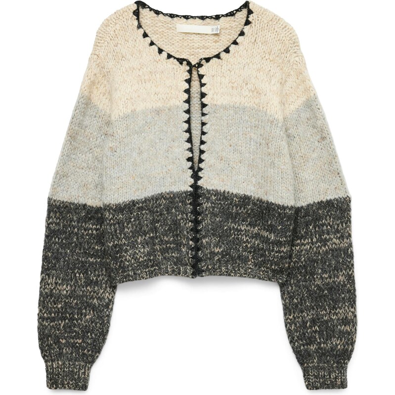 VERO MODA Kardigan 'VMJenna' béžová / šedá / tmavě šedá