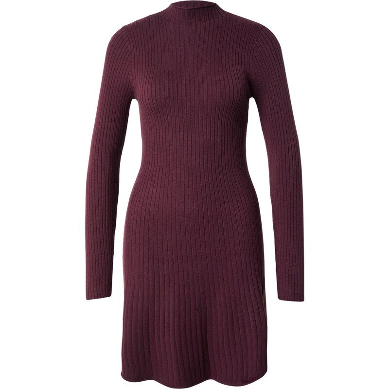 VERO MODA Úpletové šaty VMNANCY vínově červená