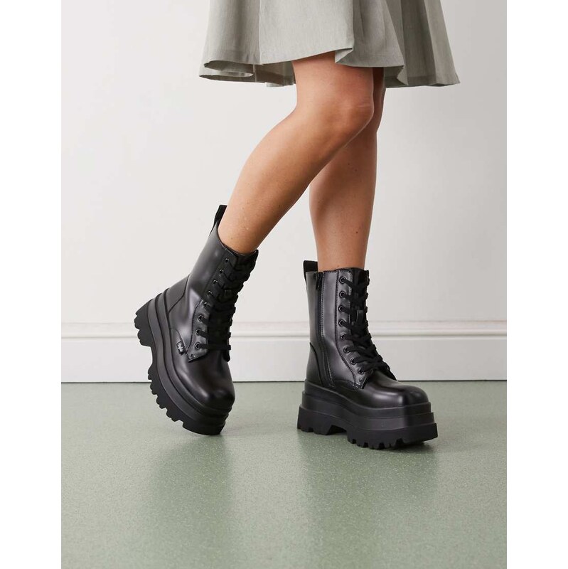 Buffalo Jupiter lace up boot in black 109378522