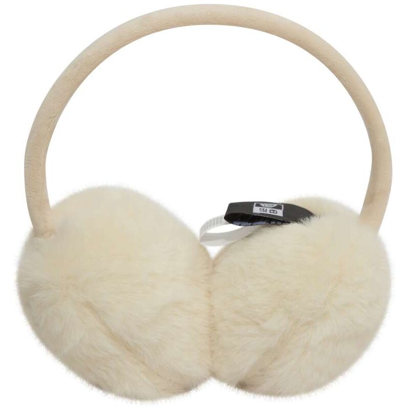 New Era Womens faux fur ear muffs in beige-Neutral
