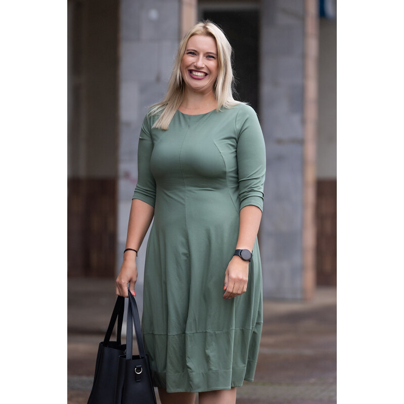 Italy fashion Šaty MERY Barva: Khaki, Velikost: 42