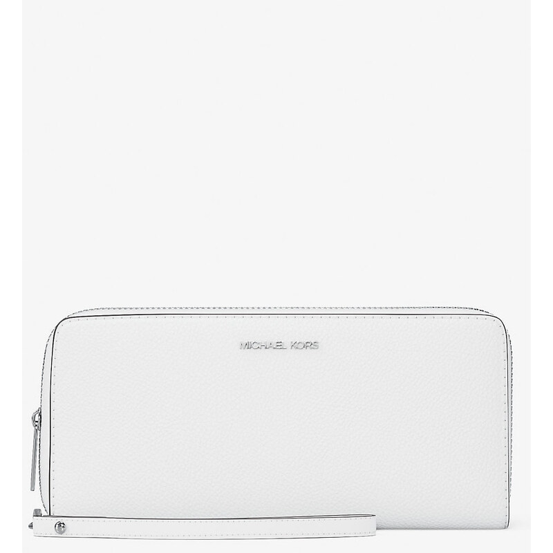 Michael Kors Large Pebbled Leather Continental Wallet Optic