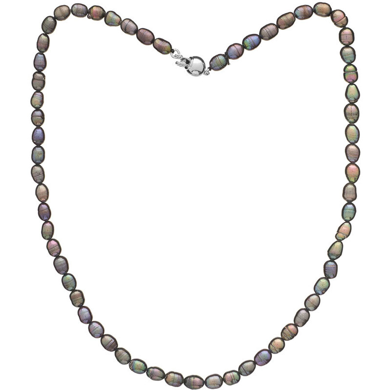 Buka Jewelry Perlový náhrdelník Mini tmavý