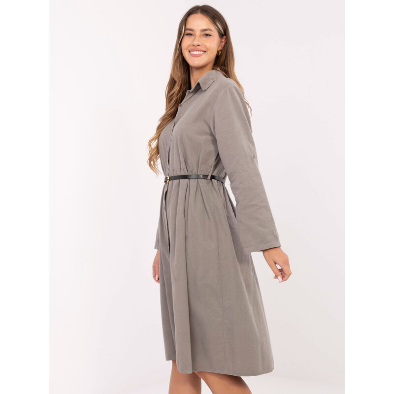 Italy Moda Dress-MI-SK-92400.17-dark beige
