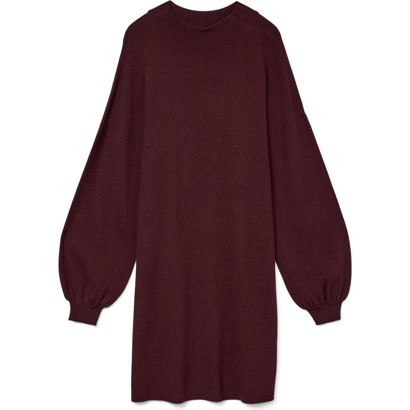 VERO MODA Úpletové šaty 'VMNANCY' burgundská červeň