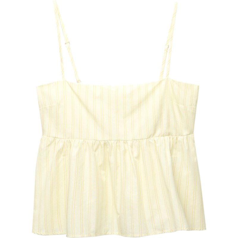 Pull&Bear Top žlutá / pastelově žlutá / bílá 109411412