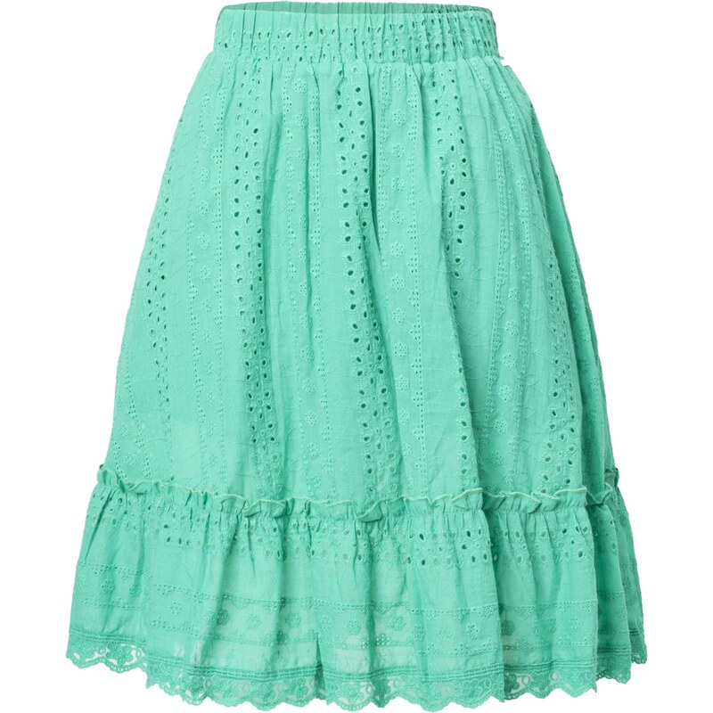 Influencer Sukně Broderie zelená