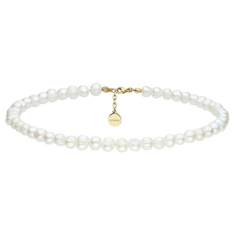 Manoki Perlový choker náhrdelník Antonella Gold - chirurgická ocel, 102523925