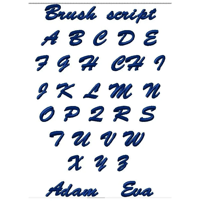 Vestis Výšivka jméno Brush script 113550838