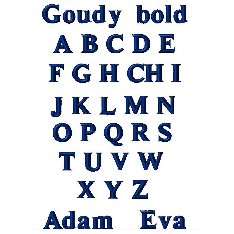 Vestis Výšivka jméno Goudy bold
