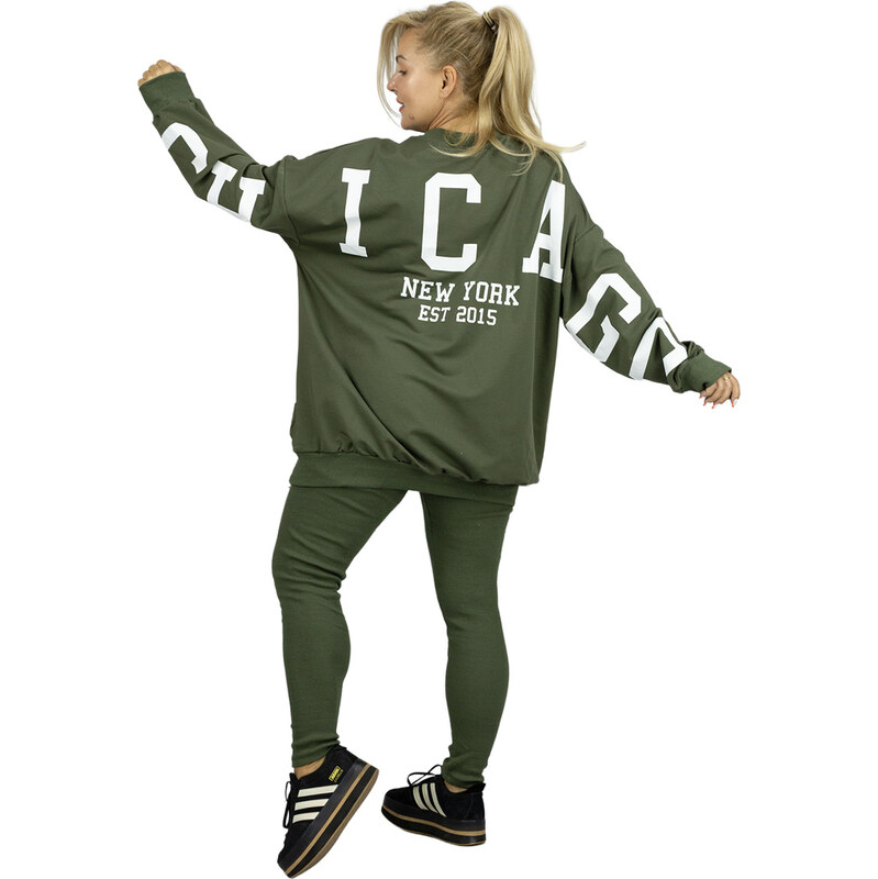 Pri Womens tracksuit loose sweatshirt + ribbed leggings CHICAGO