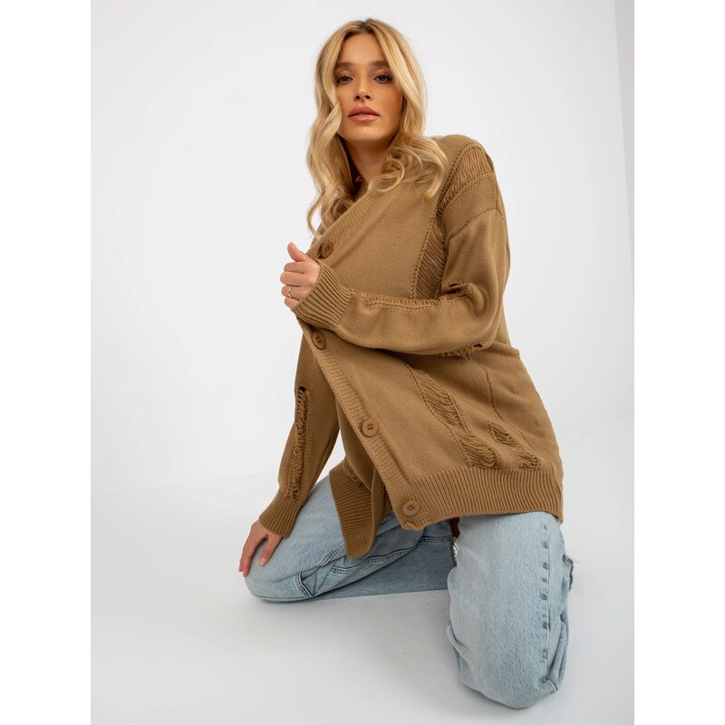 Dámský kardigan LC SW 8042.60 velbloudí - FPrice