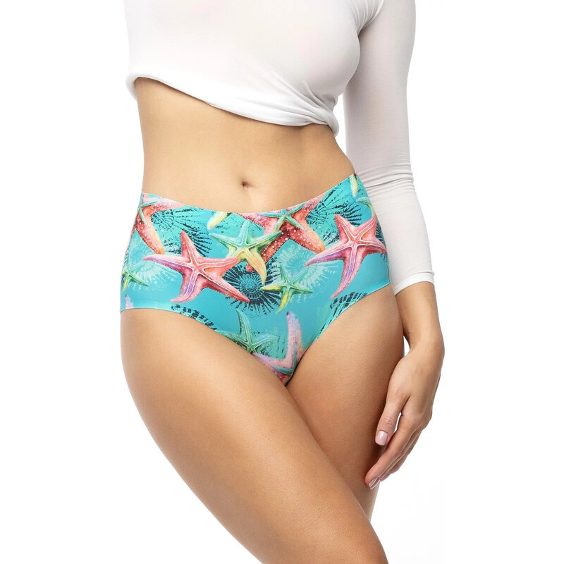 Kalhotky Sea Stars Simple Maxi zeleno-červené - Julimex