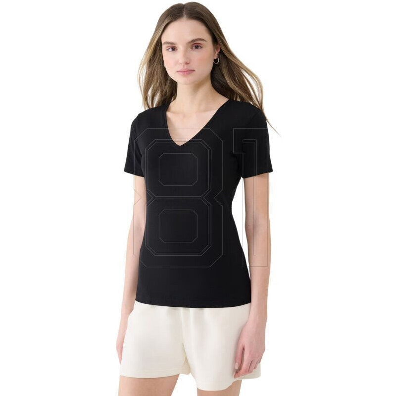 Dámské Slim fit tričko 4FWSS25TTSHF1990 20S Černá - 4F