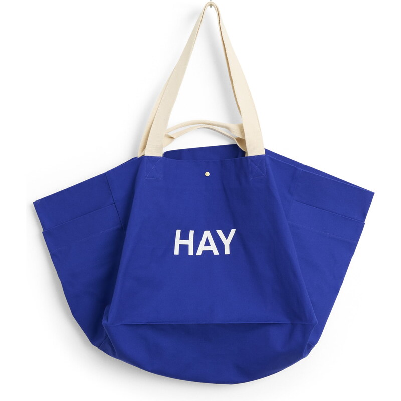 HAY Bavlněná taška Weekend Bag L Electric Blue