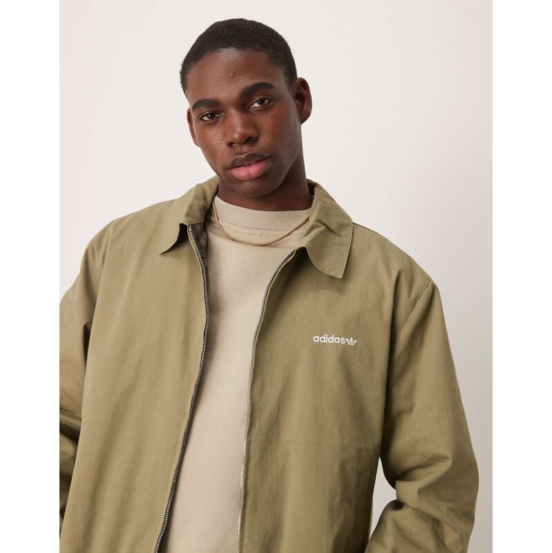 adidas Originals woven jacket in khaki-Green