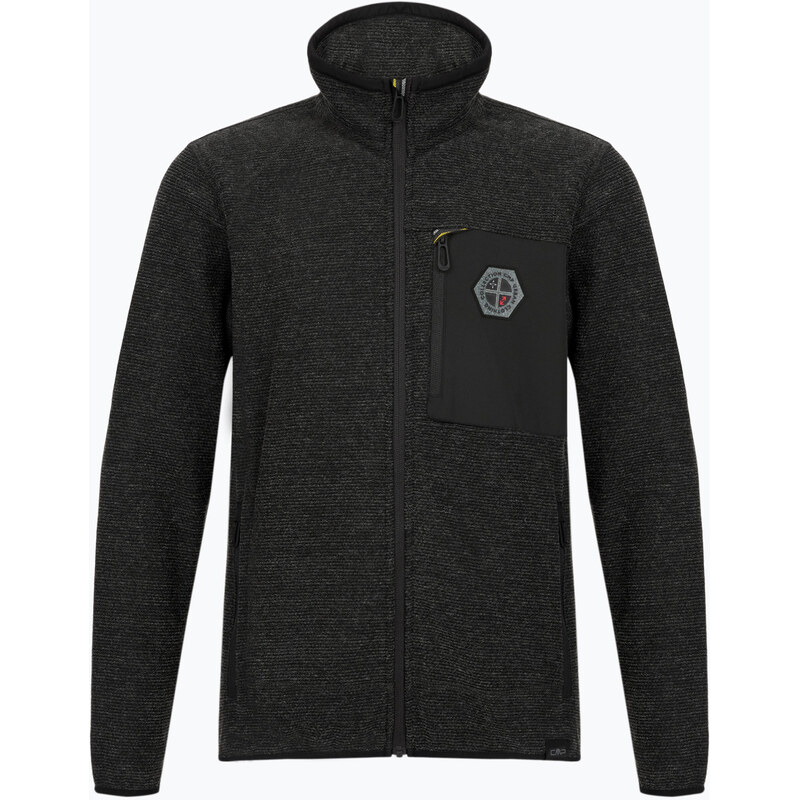 Pánská fleecová mikina CMP 35H3907 Melange Knitted anthracite