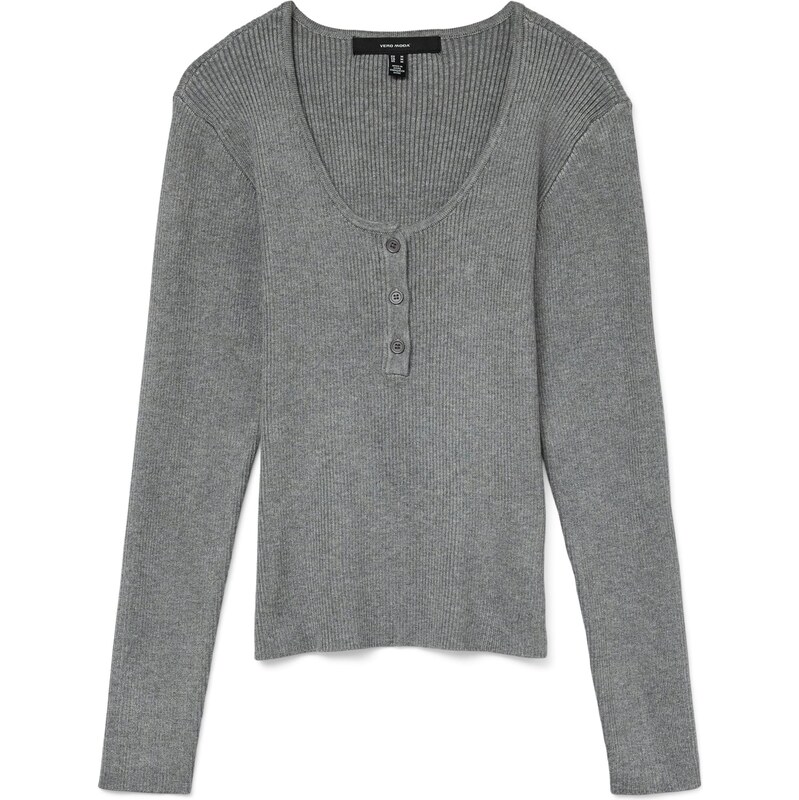 VERO MODA Svetr VMWILLOW šedý melír 108894599