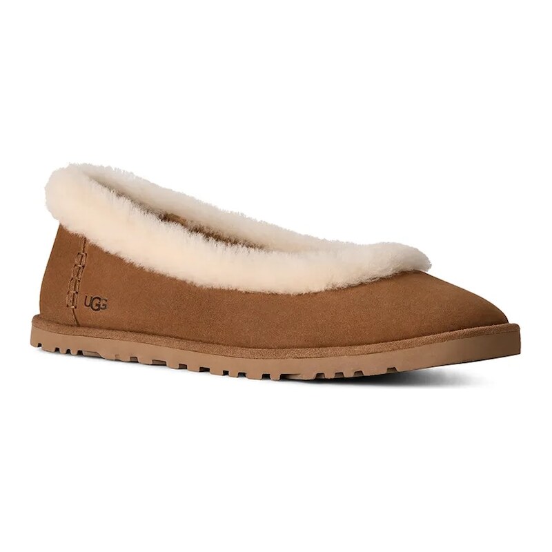 Semišové baleríny UGG Zora Ballet Flat