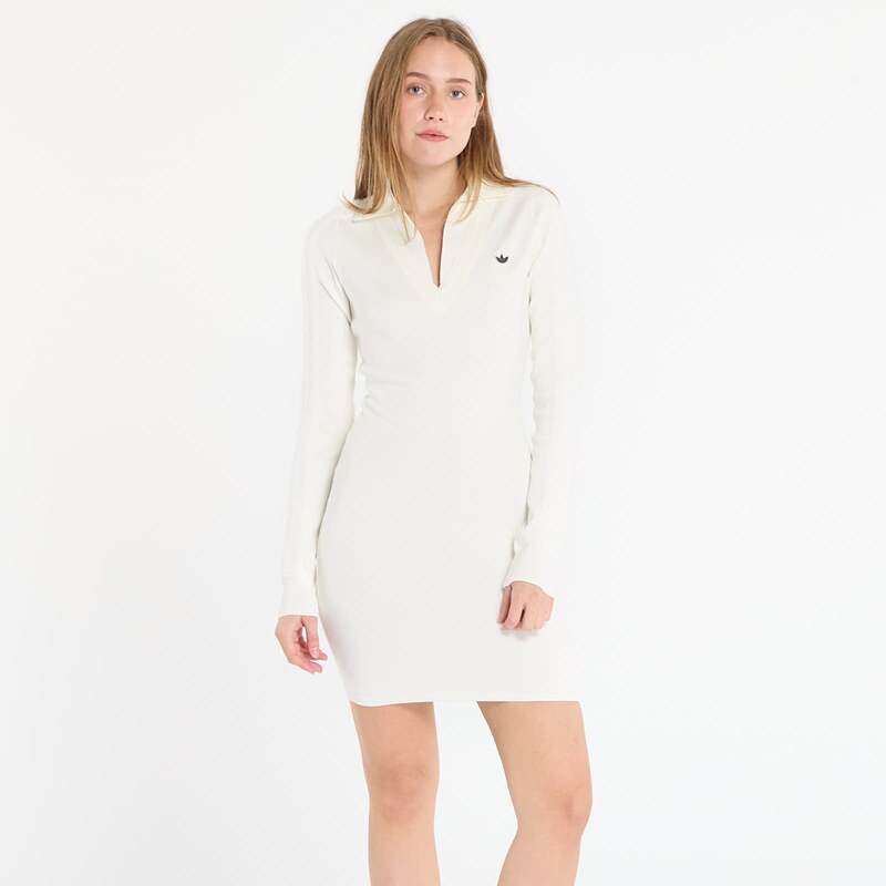 adidas Originals Šaty adidas Long Sleeve Collared Dress Off White M 108896251
