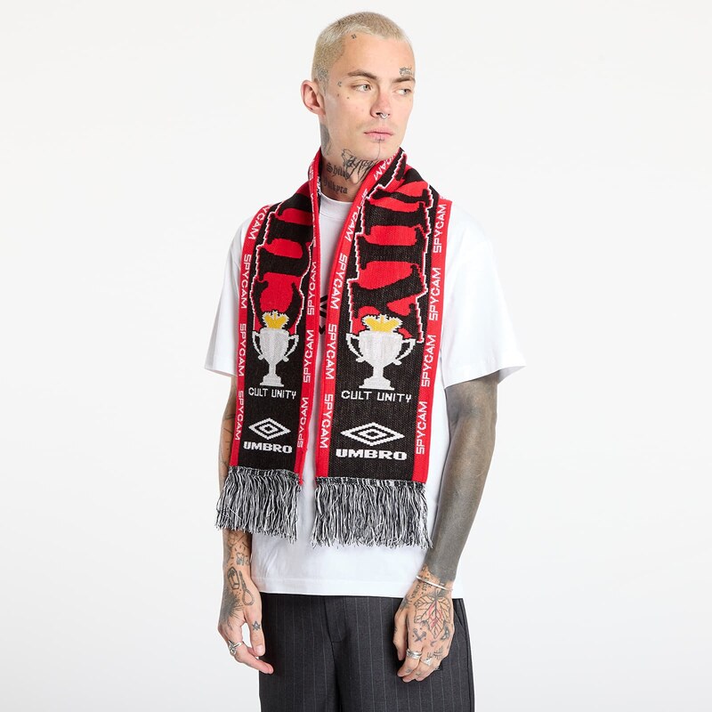 Šála Umbro Cult Unity Scarf Black/ Red Universal