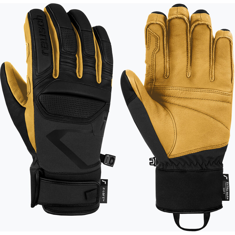 Lyžařské rukavice Reusch Pro Rc black/camel
