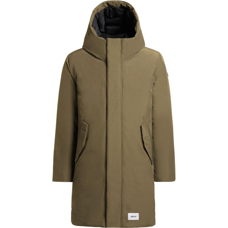 khujo Zimní kabát Fogg khaki / bílá