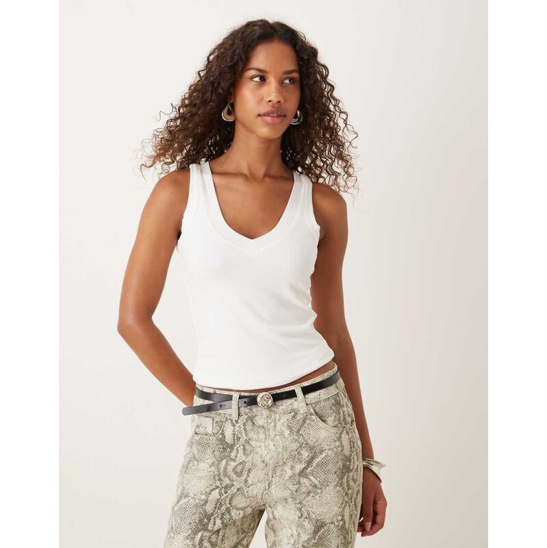TALA 365 2 way racer tank in cream - CREAM-White 108901176