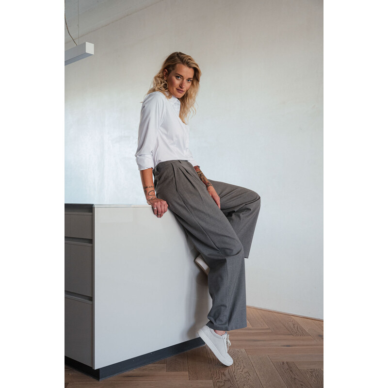 youngprimitive - Kalhoty a šortky Bela wool - grey stone 108119660