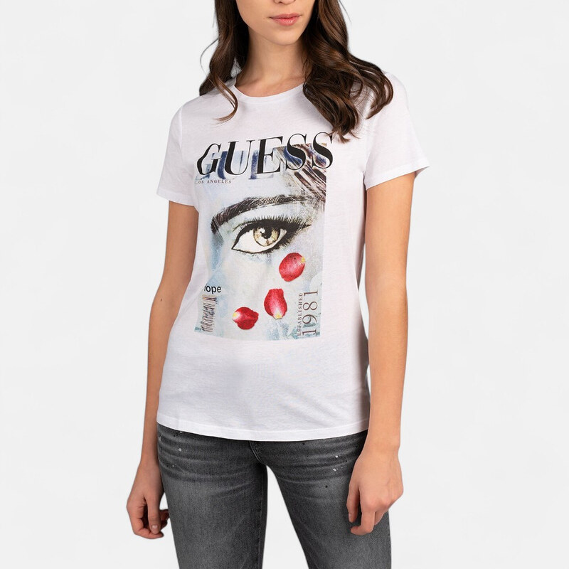 Dámské bílé triko Guess M56451