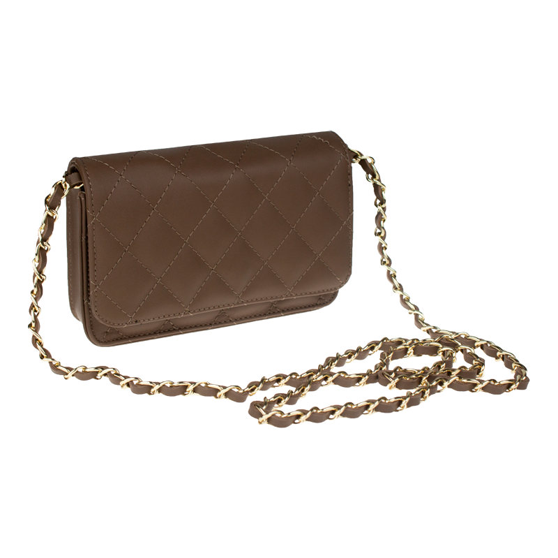 Hnědá kožená italská crossbody kabelka Milva Taupe NovaKabelka.cz 108906092