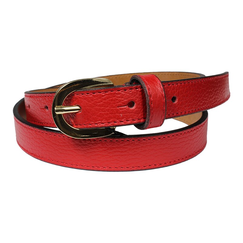červený kožený pásek Pierre Cardin 4597/20 Dollaro Rosso