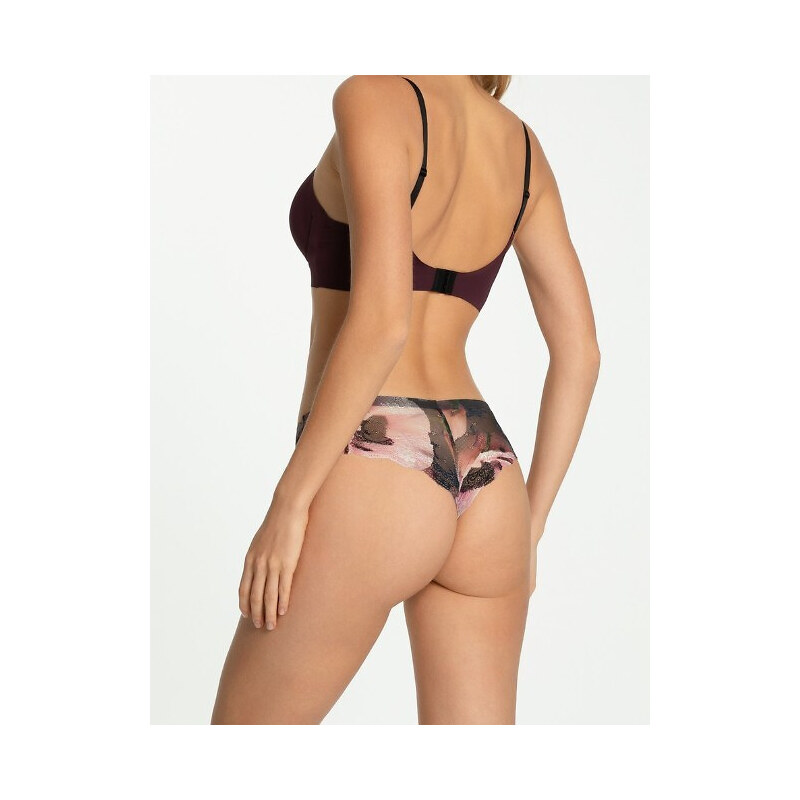 Dámské kalhotky Velvet Bloom Tanga Brasil - Julimex