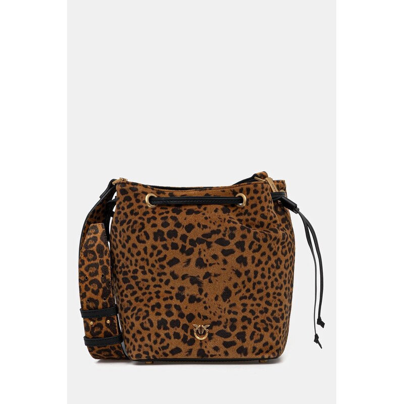 Pinko Semišová kabelka Pinko Leopard print