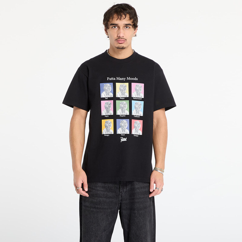 Tričko Patta Many Moods T-Shirt UNISEX Black M