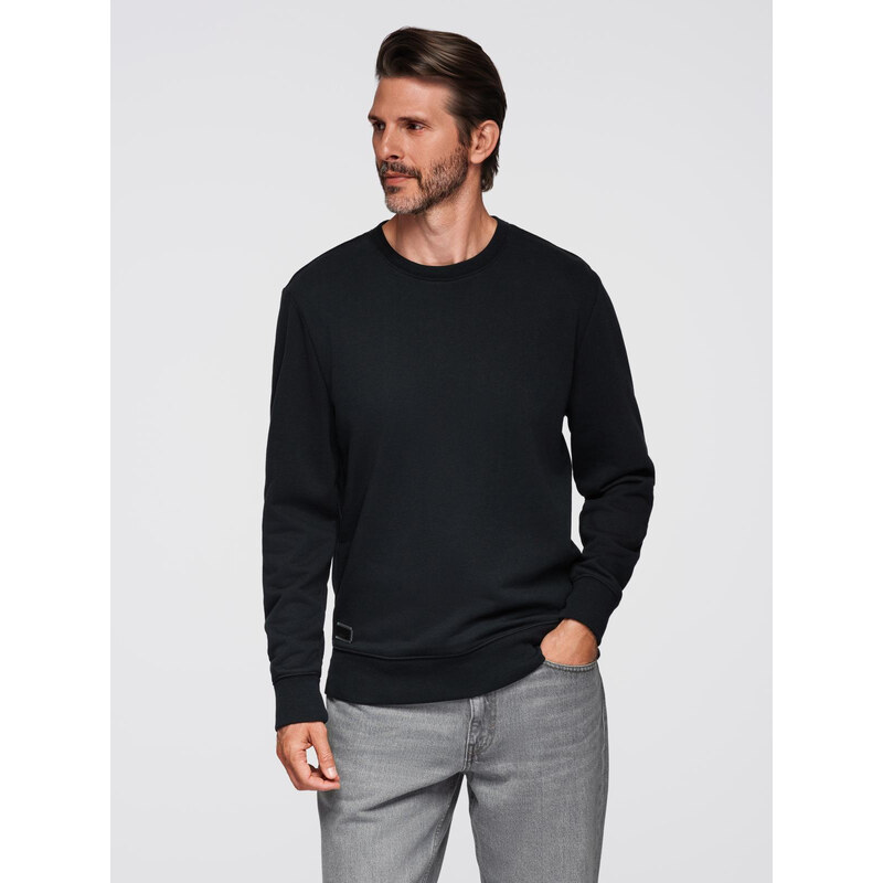 Ombre BASIC mens non-stretch cotton sweatshirt - black