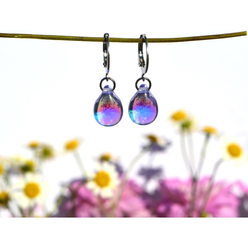 Victorias fields Šperk z pravého českého skla - Náušnice Kapky štěstí 108913066